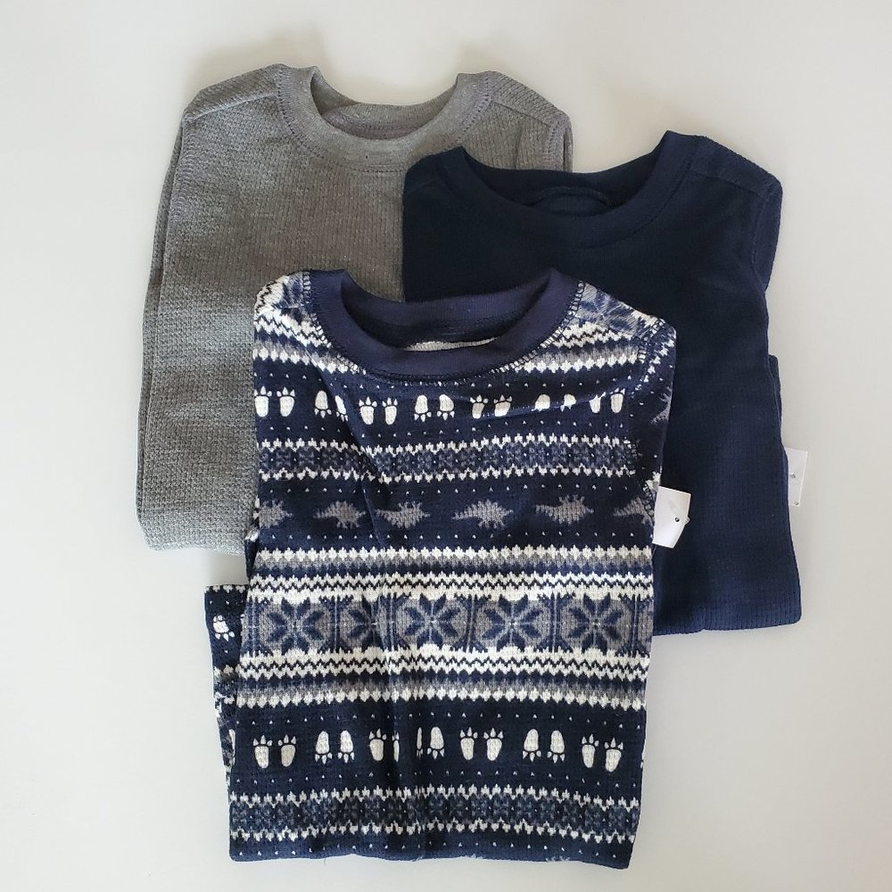 Old Navy Boys‎ Girls Unisex Long Sleeve Thermal Shirts. 3 pack. Size 2T.